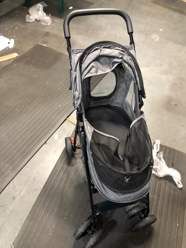 Photo 4 of *USED** "Pet Gear No-Zip Happy Trails Lite Pet Stroller BLACK & GREY