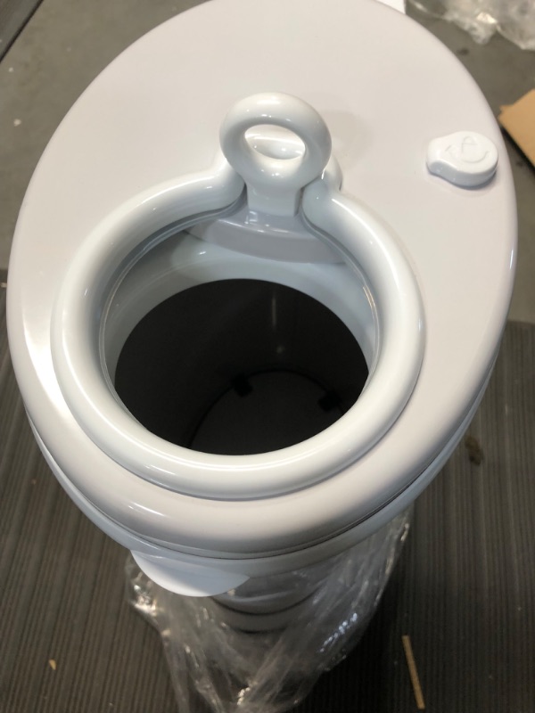 Photo 5 of *ITEM IS WHITE/NOT BLACK** USED/DENTED** Ubbi Steel Odor Locking Diaper Pail