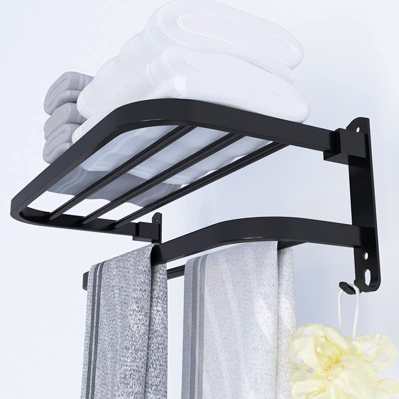 Photo 1 of  Towel Rack Matte Black Bathroom Shower Shelf  23 x 9.6 x 7 inches(58 x 24.5 x 18 cm) .