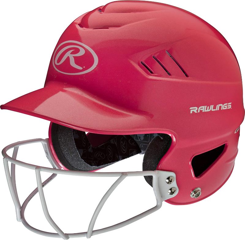 Photo 1 of Rawlings | COOLFLO HIGHLIGHTER Batting Helmet with Facemask