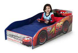 Photo 1 of Delta Children Disney/Pixar Cars Wood Toddler Bed + Serta Perfect Slumber Dual Sided Recycled Fiber Core Crib