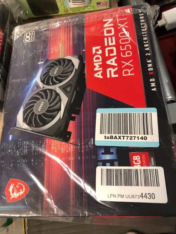 Photo 2 of **NOT USED**MSI Gaming AMD Radeon RX 6500 XT 64-bit 4GB GDDR6 DP/HDMI PCIe 4 Torx Twin Fans FreeSync DirectX 12 VR Ready OC Graphics Card (RX 6500 XT MECH 2X 4G OC)