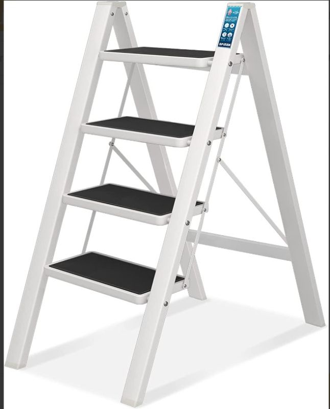 Photo 1 of 4 Step Ladder, SPIEEK Folding Step Stool