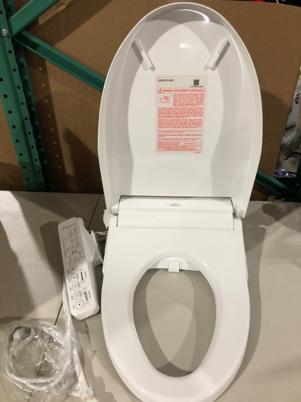 Photo 2 of ** Damaged ** TOTO SW3074#01 WASHLET C2 Electronic Bidet Toilet Seat with PREMIST and EWATER+ Wand Cleaning,  Cotton White