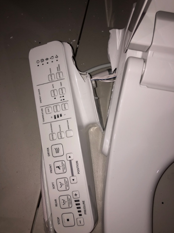 Photo 3 of ** Damaged ** TOTO SW3074#01 WASHLET C2 Electronic Bidet Toilet Seat with PREMIST and EWATER+ Wand Cleaning,  Cotton White