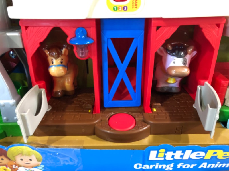 Photo 3 of Fisher-Price Little People Farm Toy, Toddler Playset with Lights Sounds and Smart Stages Learning Content, Frustration-Free Packaging SIOC/FFP