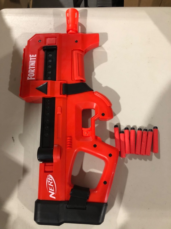 Photo 2 of NERF Fortnite Compact SMG Motorized Blaster,  8-Dart Internal Clip