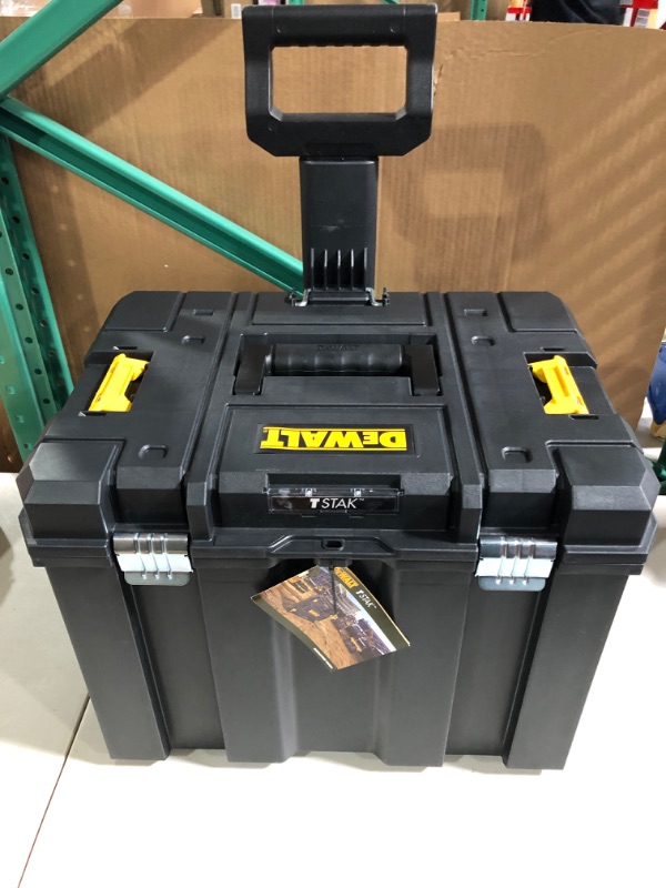 Photo 2 of DEWALT Tool Box with Wheels, TSTAK, Deep Box (DWST17820) , Black, Deep Box With Wheels