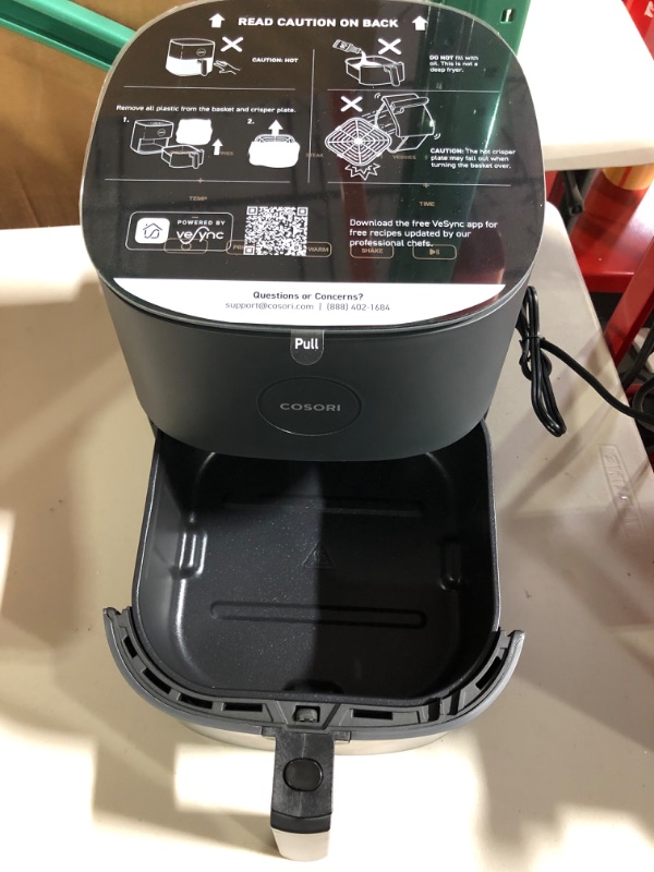 Photo 3 of COSORI Air Fryer, 5 QT, 9-in-1 Airfryer Compact Oilless Small Oven, Dishwasher-Safe, 450? freidora de aire, 30 Exclusive Recipes, Tempered Glass Display, Nonstick Basket, Quiet, Fit for 1-4 People