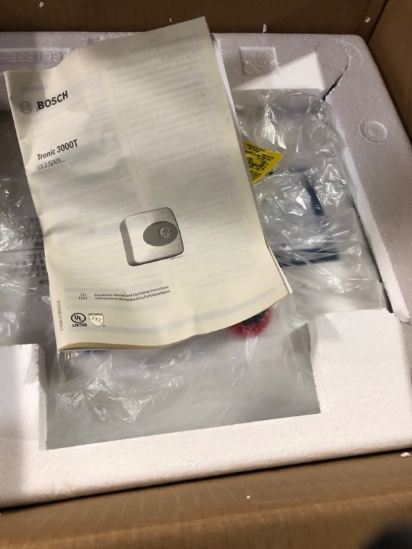 Photo 1 of Bosch Electric Mini-Tank Water Heater Tronic 3000 T 4-Gallon (ES4) - Eliminate Time for Hot Water - Shelf, Wall or Floor Mounted 4 Gallon