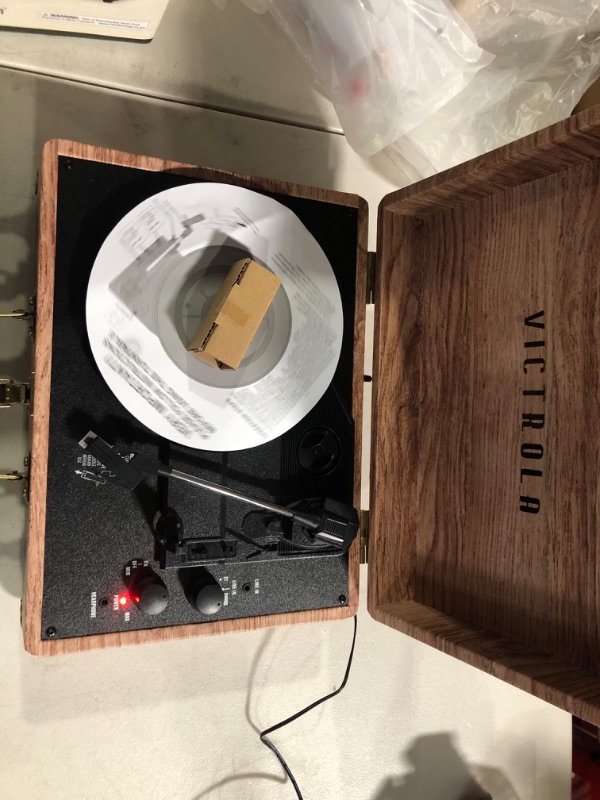 Photo 2 of Victrola Vintage 3-Speed Bluetooth Portable Suitcase Record Player with Built-in Speakers | Upgraded Turntable Audio Sound