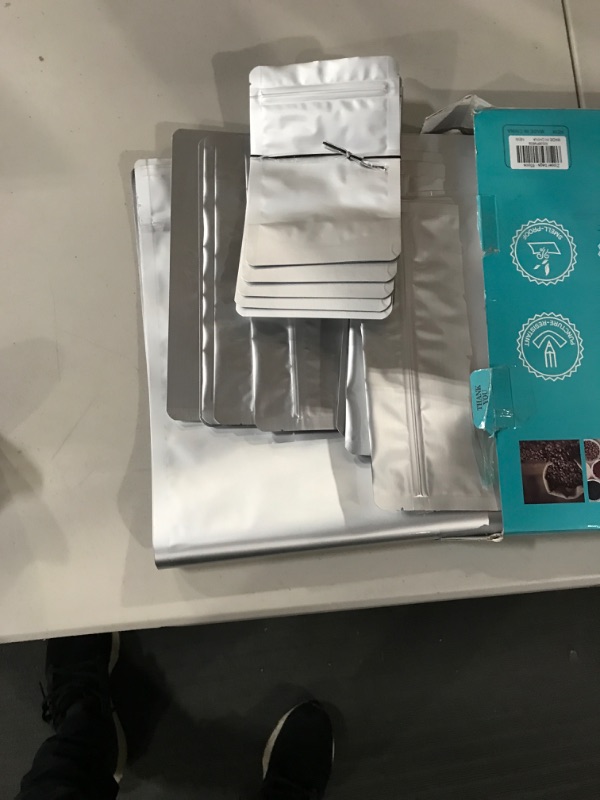 Photo 1 of 65pcs Mylar Bags for Food Storage With Oxygen Absorbers, 10 Mil 5 Gallon, 1Gallon, 1Quart, 1/2 Pint, Zipper Mylar Bags for Long Term Food Storage