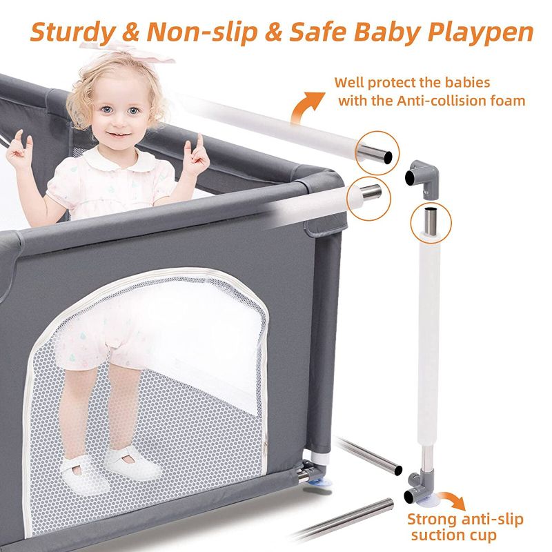 Photo 2 of Baby Playpen, Large Playpen for Babies and Toddlers (71x59inch)