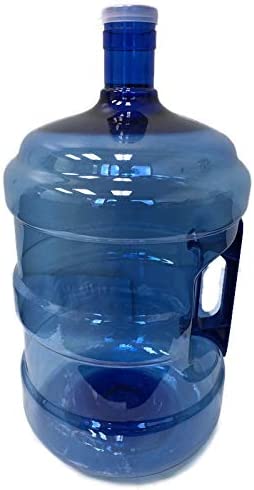 Photo 1 of AquaNation - 5 Gallon BPA Free Food Grade Safe PET Plastic Reusable Water Bottle Container Jug Canteen Container with Crown Top Snap On Lid Easy Grip Handle (Made in USA) Pack of 4 