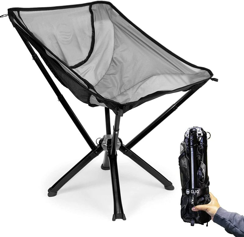 Photo 1 of CLIQ Camping Chair - Most Funded Portable Chair in Crowdfunding History. | Bottle Sized Compact Outdoor Chair | Sets up in 5 Seconds | Supports 300lbs | Aircraft Grade Aluminum Mist