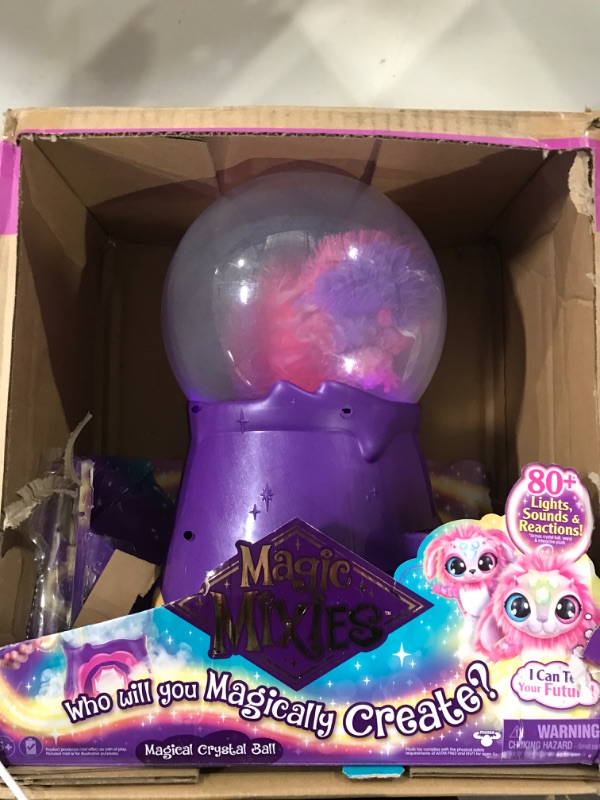 Photo 2 of Magic Mixies Magical Misting Crystal Ball with Interactive 8 inch Pink Plush Toy and 80+ Sounds and Reactions