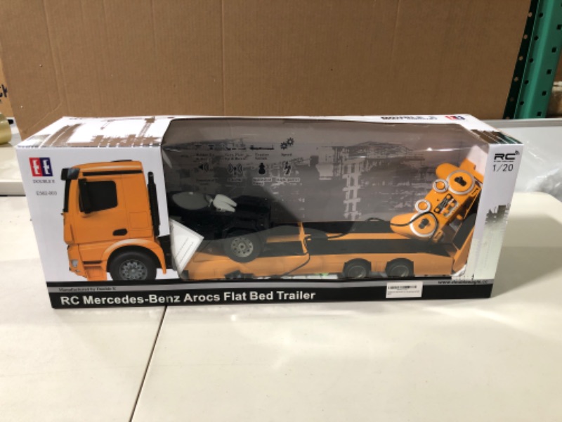 Photo 2 of DOUBLE E RC Semi Truck RC Truck Excavator Toys RC Tractor Remote Control Trailer Truck Electronics Construction Vehicles Toy with Sound and Lights