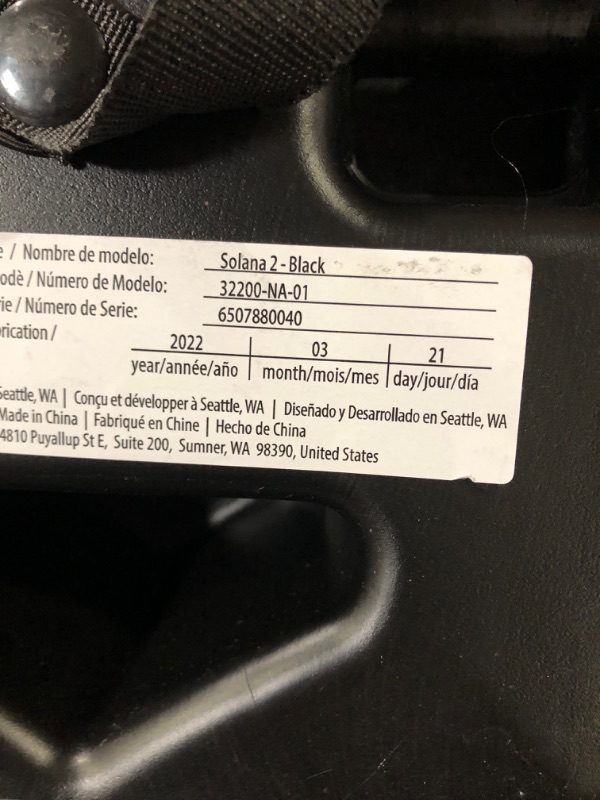 Photo 2 of Diono Solana 2 No Latch, XL Lightweight Backless Belt-Positioning Booster Car Seat,, Black 