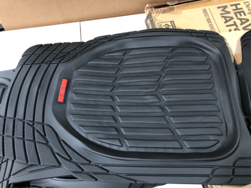 Photo 4 of Motor Trend - FlexTough Contour Liners-Deep Dish Heavy Duty Rubber Floor Mats Full Set - Black