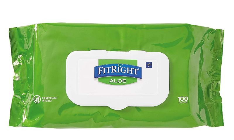 Photo 1 of FitRight Personal Cleansing Wipes - pack of 6 - White