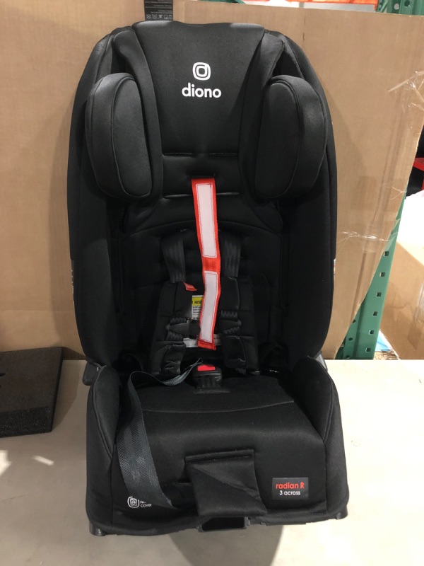 Photo 1 of Diono Radian 3R, 3-in-1 Convertible Car Seat, Rear Facing & Forward Facing, 10 Years 1 Car Seat, Slim Fit 3 Across, Jet Black Radian 3R Fits 3 Across Black Jet
