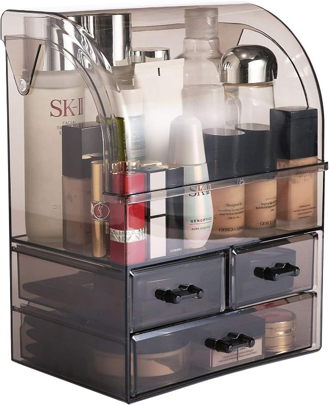 Photo 1 of Translucent Black Professional Cosmetic Makeup Organizer Translucent Black