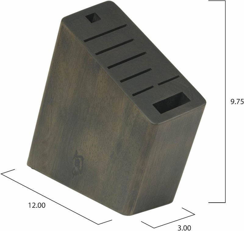 Photo 1 of (READ NOTES) Shun Cutlery 8-Slot Angled Knife Block Japanese Universal Knife Block, Knife Holder 