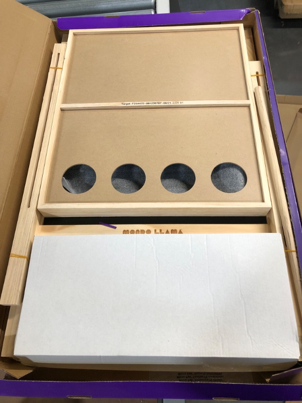 Photo 1 of 2-sided Dry Erase/Chalkboard Collapsible Easel with No-Spill Paint Cups and Art Clips - Mondo Llama&#8482;