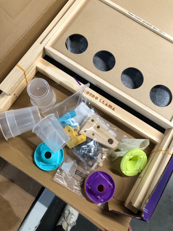 Photo 1 of 2-sided Dry Erase/Chalkboard Collapsible Easel with No-Spill Paint Cups and Art Clips - Mondo Llama&#8482;