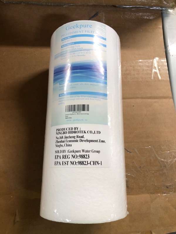 Photo 1 of 10-Inch Whole House Carbon Block Water Filter -4.5" x 10"-5 Micron- Pack 4