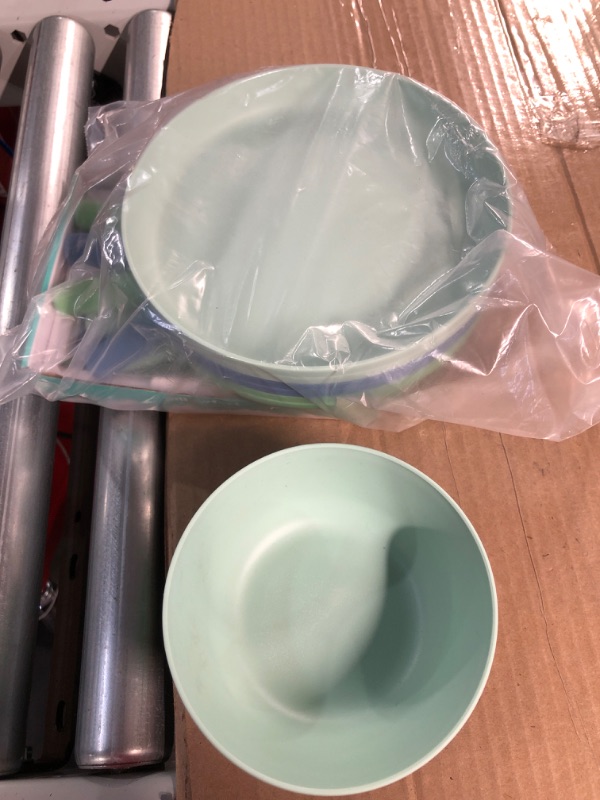 Photo 2 of -USED/MISSING PARTS UNKNOWN-24pc Plastic Dinnerware Serving Set Cool Colors - Pillowfort&#8482;