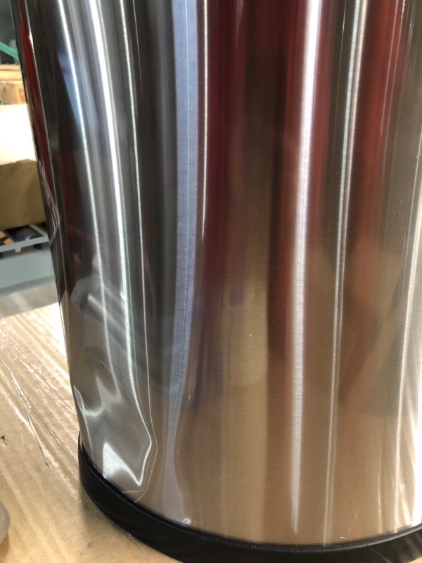 Photo 3 of -MINOR DAMAGE(SEE PICTURES)- QUALIAZERO 50L/13Gal Heavy Duty Hands-Free Stainless Steel Commercial/Kitchen Step Trash Can