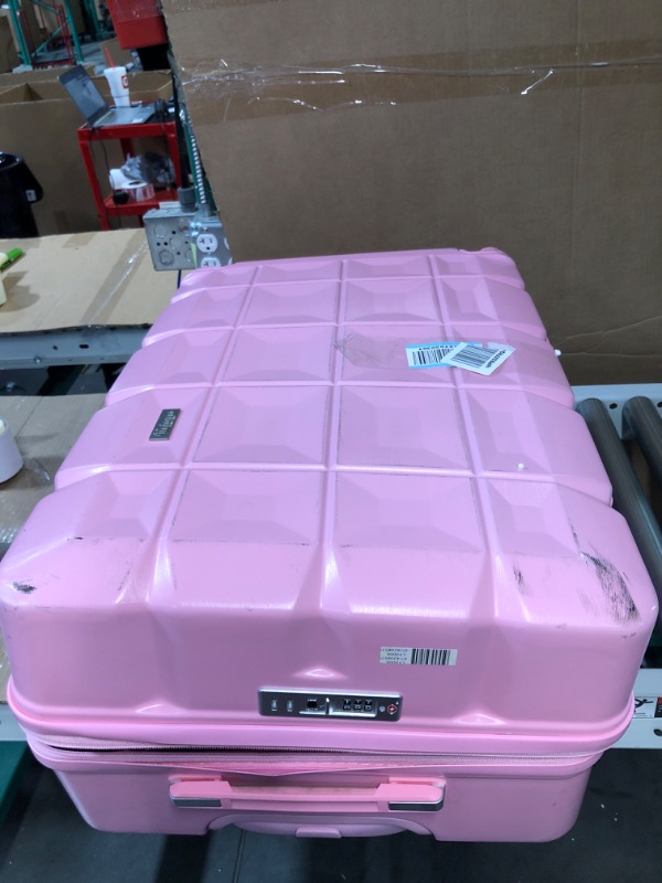 Photo 2 of -MINOR DAMAGE(SCRATCHES)-3 piece pink luggage set 