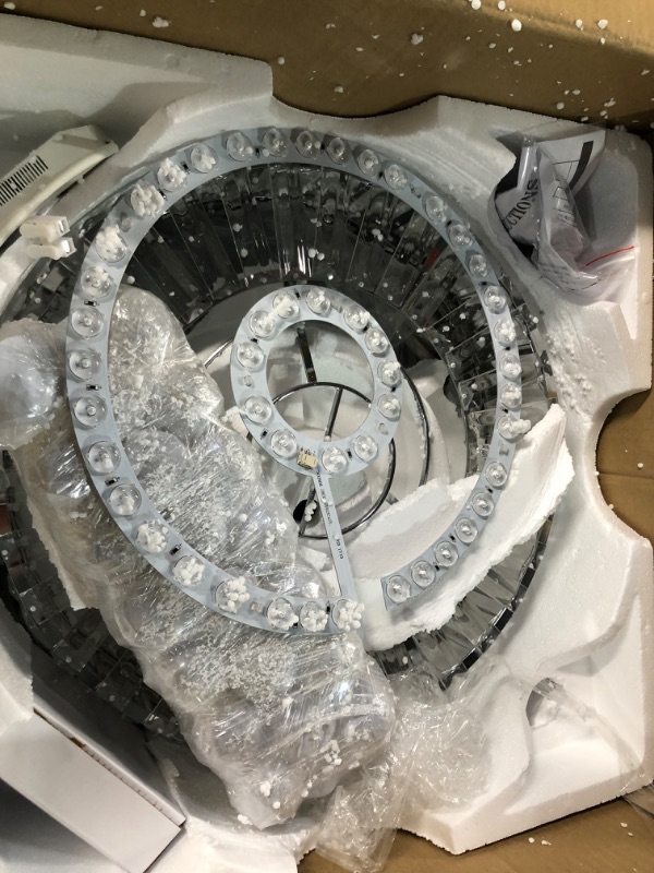 Photo 1 of [DAMAGE] Modern Dimmable Fandelier Crystal Ceiling Fan - 36 inch