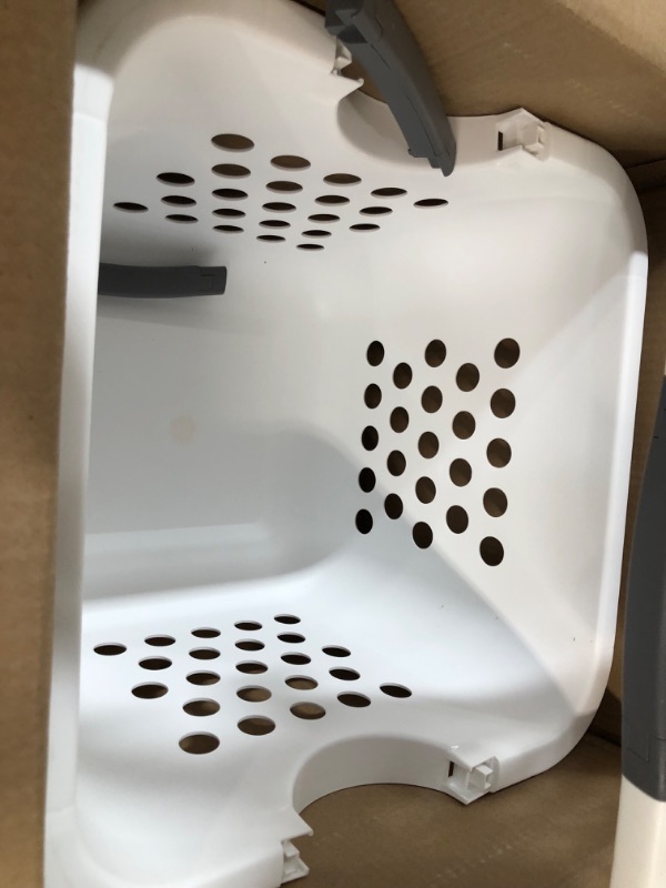 Photo 3 of [DAMAGE] IRIS USA 32 Qt. Square Plastic Laundry Basket, 2-Pack