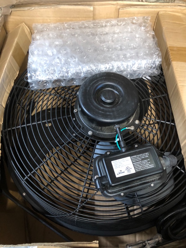 Photo 1 of [USED] ILIVING 18 Wall-Mount Outdoor Misting Fan Black
