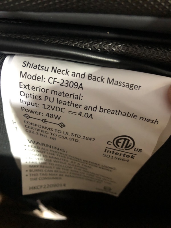 Photo 3 of COMFIER Shiatsu Neck & Back Massager 