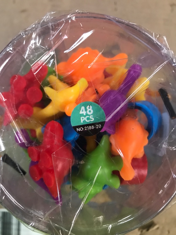 Photo 2 of  Counting Dinosaur Toys Matching Games with Sorting Bowls Preschool Learning Activities for Math Color Sorting Educational Sensory Montessori STEM Toy Sets for Kids Aged 3+ Years Old Boys Girls