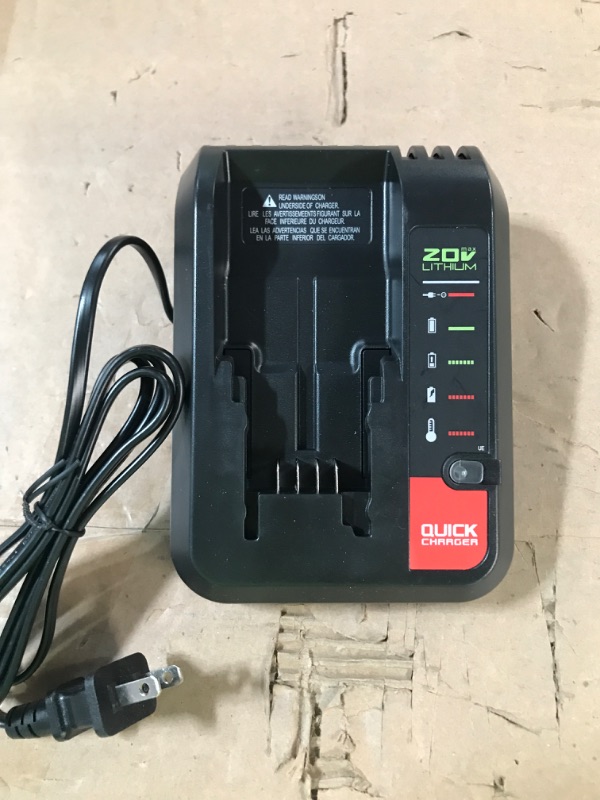 Photo 2 of 20V MAX Lithium Battery Quick Charger PCC692L Compatible with Porter-Cable 20V Battery PCC680L PCC685LP