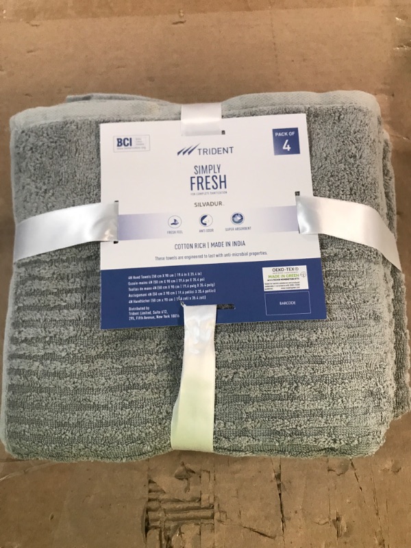 Photo 2 of 
TRIDENT Soft and Plush, 100% Cotton 4 Piece Hand Towels for Bathroom, Highly Absorbent, Hotel Luxury, Super Soft, Salon Towels, Soft Comfort, 500 GSM