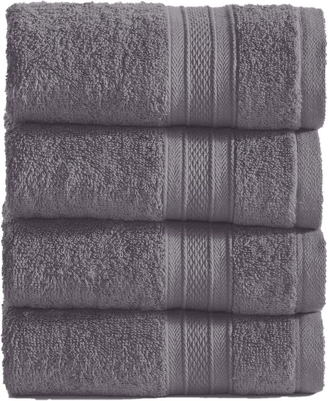 Photo 1 of 
TRIDENT Soft and Plush, 100% Cotton 4 Piece Hand Towels for Bathroom, Highly Absorbent, Hotel Luxury, Super Soft, Salon Towels, Soft Comfort, 500 GSM