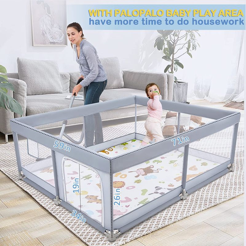 Photo 1 of Baby Playpen Palopalo 71''x59'' Playard Gray