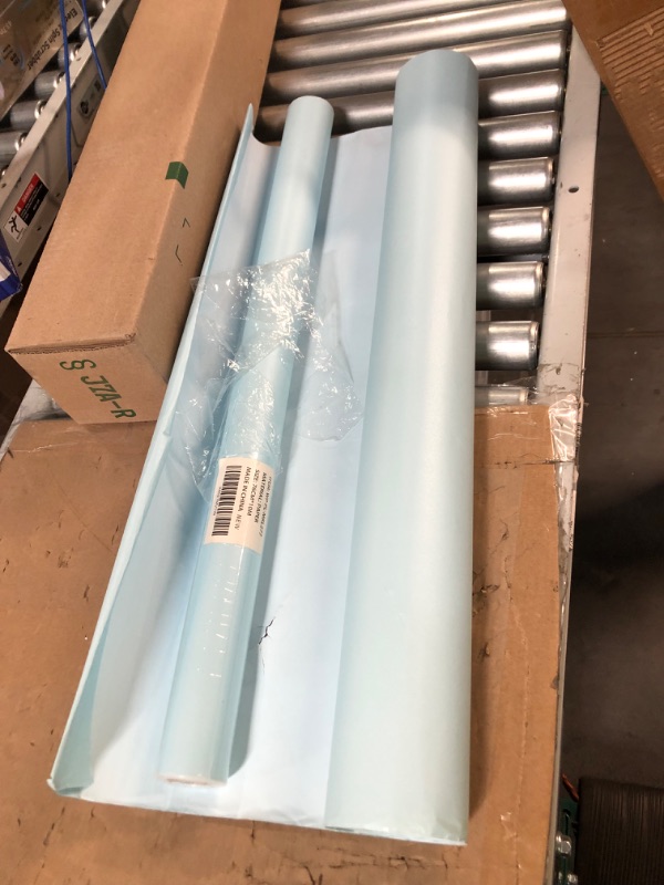 Photo 2 of ***USED/DAMAGED*** RUSPEPA Light Sky Blue Matte Wrapping Paper-81.5 Sq Ft-Solid Color Pearly-lustre Paper Perfect for Wedding, Birthday, Christmas, Baby Shower -30Inch X 32.8Feet LightSkyBlue