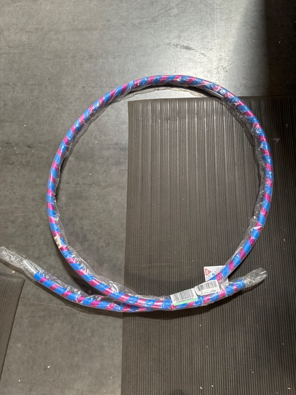 Photo 2 of PRO Hoops (Ultra-Grip/Glitter Deco) Weighted Travel Hoop (100cm/39') Orange / Blue