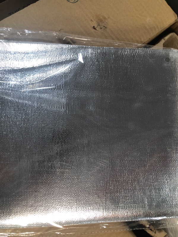 Photo 2 of FLASLD Aluminized Heat Shield Thermal Barrier Adhesive Backed Heat Blanket 24'' X 40'', Capable of Reducing Up to 90% of Radiant Heat 24 x 40 Inch