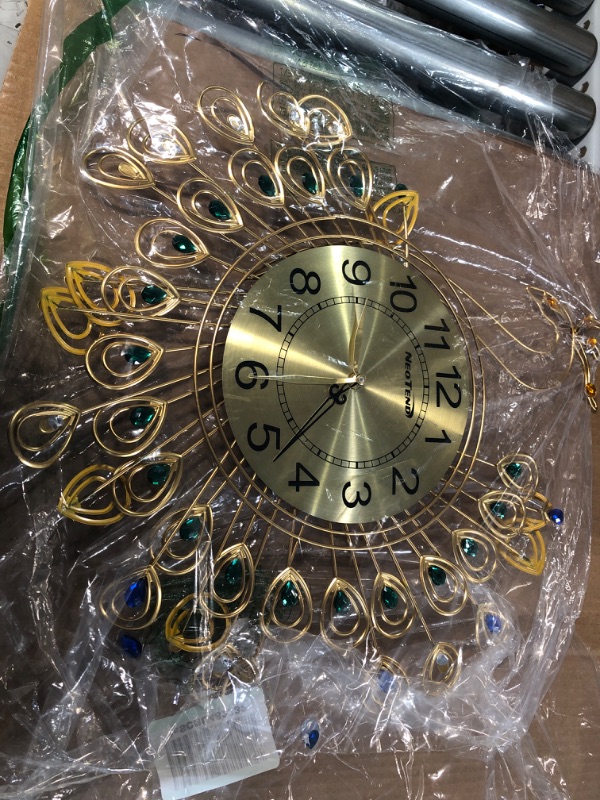 Photo 1 of (Damaged) Peacock Wall Clock 