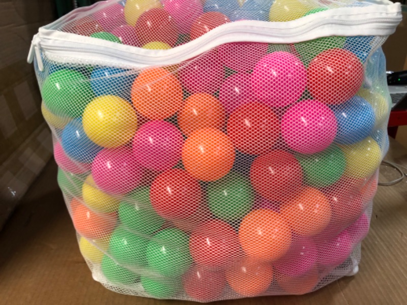 Photo 2 of Amazon Basics BPA Free Crush-Proof Plastic Ball Pit Balls with Storage Bag