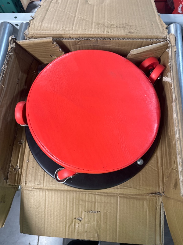 Photo 1 of ***DAMAGED*** BIG RED Heavy-Duty Rolling Pneumatic Creeper Garage/Shop Seat: Padded Adjustable Mechanic Stool