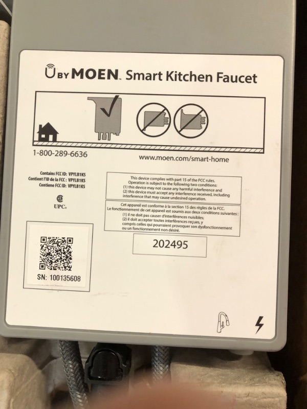 Photo 1 of ***SEE NOTES*** Moen Arbor Matte Black Smart Faucet, 7594EVBL
