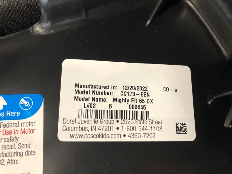 Photo 1 of Cosco Mighty Fit 65 DX Convertible Car Seat (Heather Onyx Gray)